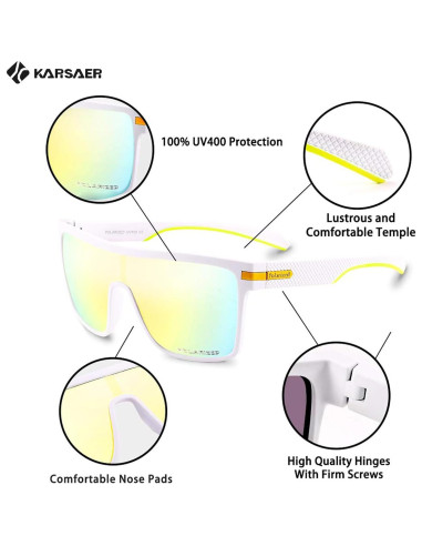 Gafas de sol deportivas Karsaer TR90 polarizadas para hombres