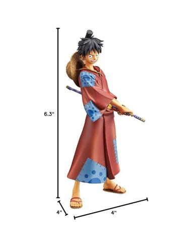 Figura coleccionable Banpresto One Piece Luffy Wanokuni 16 cm