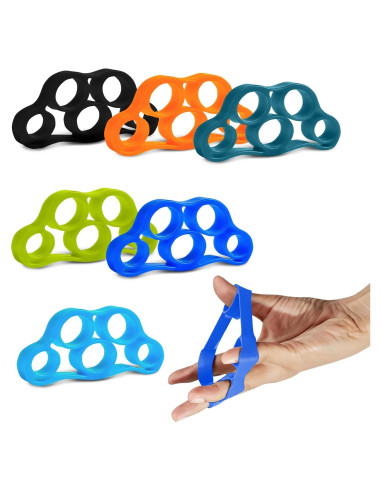 6 Bandas de Resistencia de Silicona SVICHOCHKA para Dedos