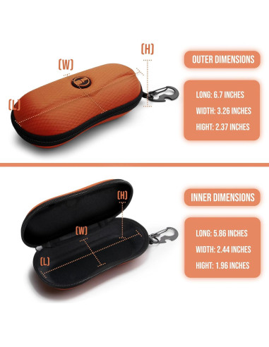 Estuche Semi Duro para Gafas BLUPOND EVA Azul/Naranja