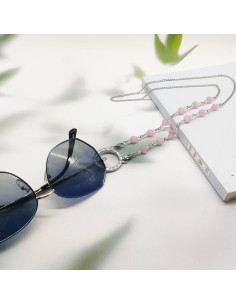 Cadena para Gafas HD-12 Hecho a Mano Rosa 81 cm 2