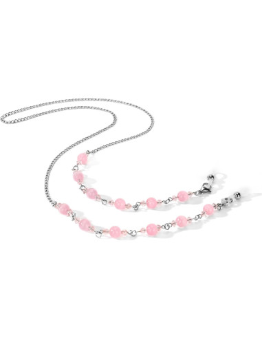 Cadena para Gafas HD-12 Hecho a Mano Rosa 81 cm