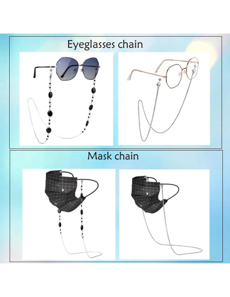 Cadena para Gafas HD-12 Hecho a Mano Rosa 81 cm