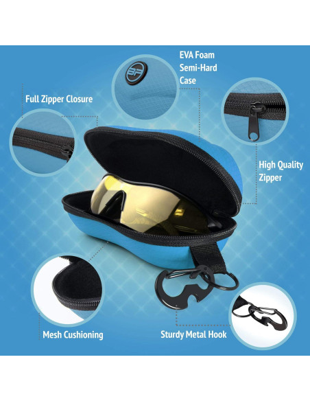 Estuche Semi Duro para Gafas BLUPOND con Gancho Metálico