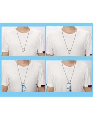 Cadena para Gafas HD-12 Hecho a Mano Rosa 81 cm