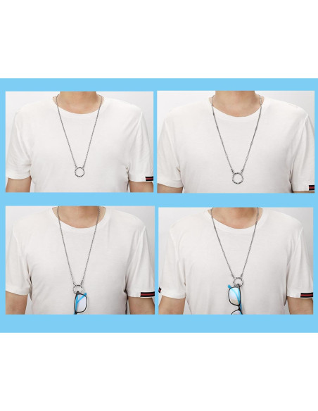 Cadena para Gafas HD-12 Hecho a Mano Rosa 81 cm