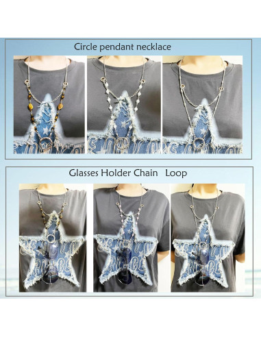 Cadena para Gafas HD-12 Hecho a Mano Rosa 81 cm