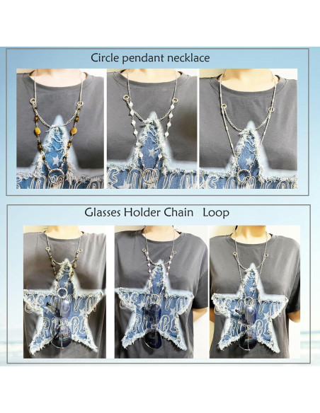 Cadena para Gafas HD-12 Hecho a Mano Rosa 81 cm