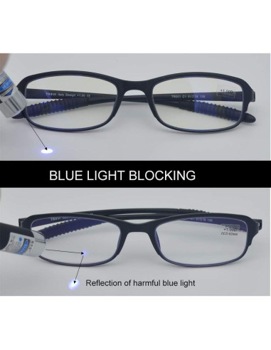 Gafas de lectura azul bloqueadoras 2.50 marca flexible