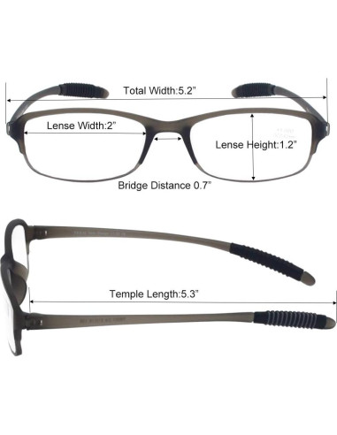 Gafas de lectura azul bloqueadoras 2.50 marca flexible