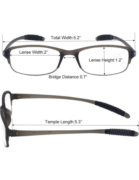 Gafas de lectura azul bloqueadoras 2.50 marca flexible