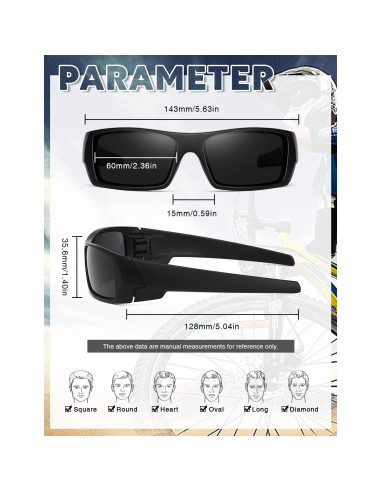 Gafas de Sol Polarizadas TIANYESY Retro Unisex 35.6mm