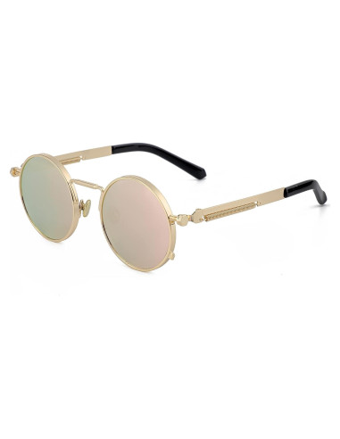 Gafas de sol redondas EYLRIM Eyl8478f 100% UV estilo Steampunk