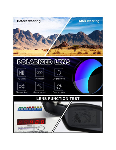 Gafas de sol polarizadas TIANYESY unisex retro deportivas