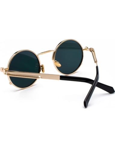 Gafas de sol redondas EYLRIM Eyl8478f 100% UV estilo Steampunk