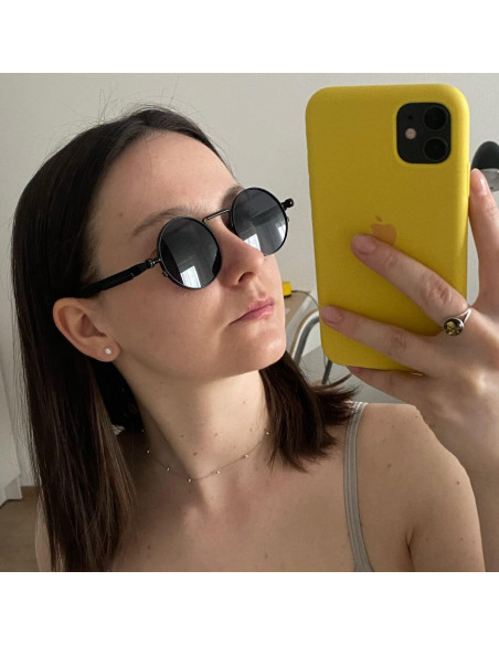 Gafas de sol redondas EYLRIM Eyl8478c 100% UV estilo Steampunk