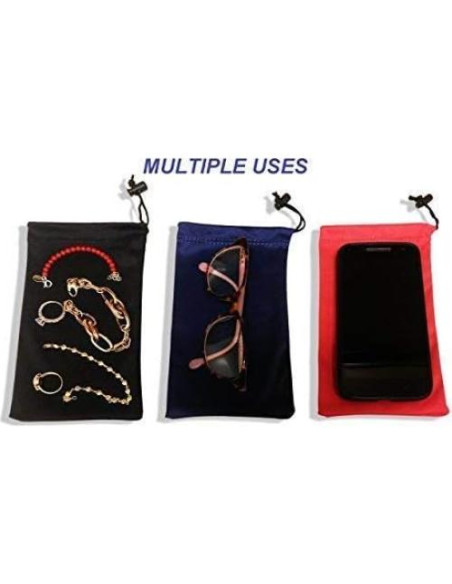 Funda de Microfibra Premium para Gafas de Sol - 3 Unidades