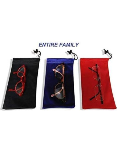 Funda de Microfibra Premium para Gafas de Sol - 3 Unidades