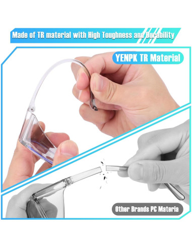 Paquete de 4 Gafas de Seguridad YENPK Anti Niebla UV Azul