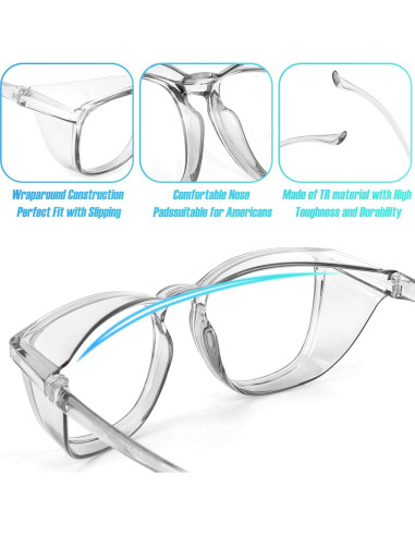 Paquete de 4 Gafas de Seguridad YENPK Anti Niebla UV Azul