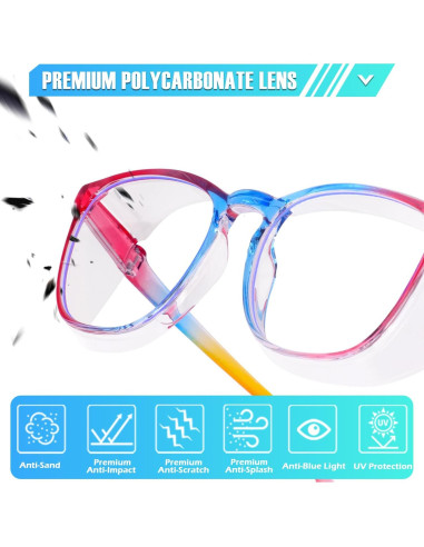 Paquete de 4 Gafas de Seguridad YENPK Anti Niebla UV Azul