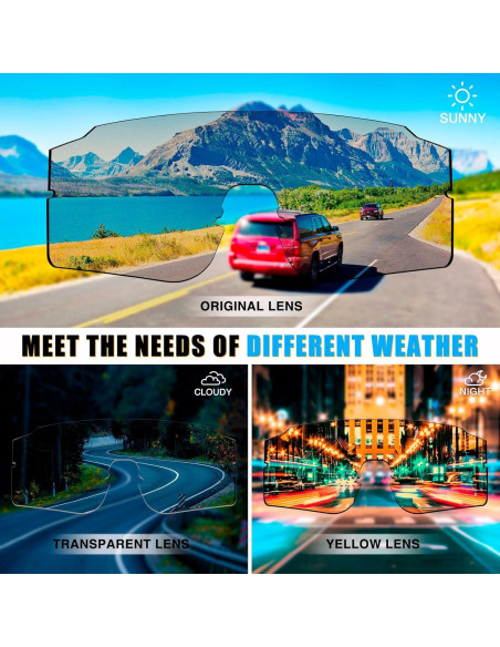 Gafas de sol FMY deportivas con 3 lentes UV400 para ciclismo