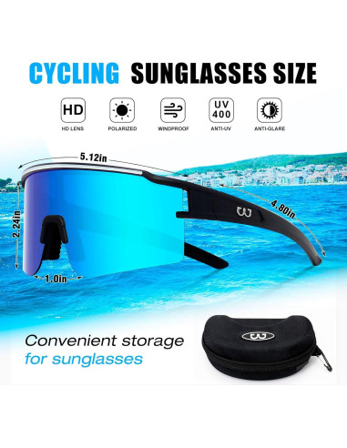 Gafas de sol FMY deportivas con 3 lentes UV400 para ciclismo
