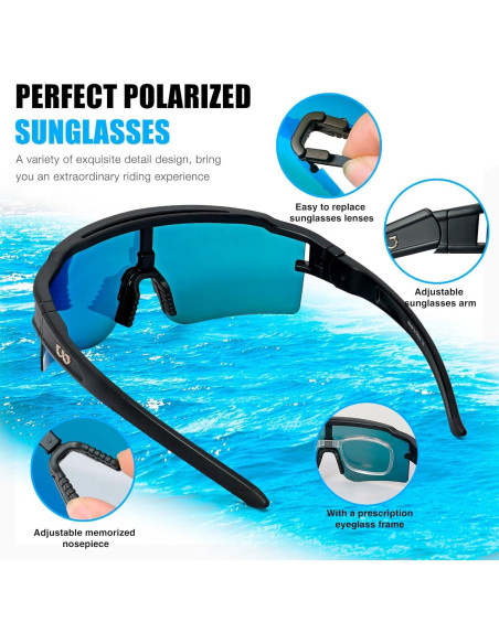 Gafas de sol FMY deportivas con 3 lentes UV400 para ciclismo