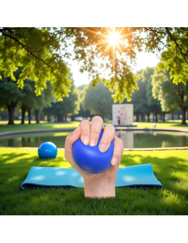 Pelota de Agarre Jizlan Azul 5.08 cm para Fortalecimiento de Dedos