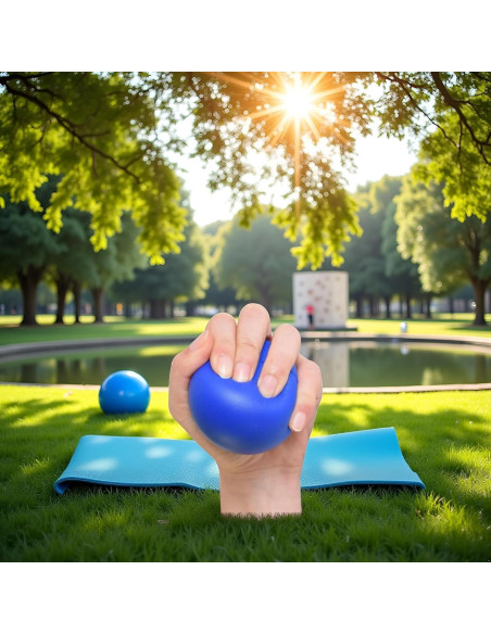 Pelota de Agarre Jizlan Azul 5.08 cm para Fortalecimiento de Dedos