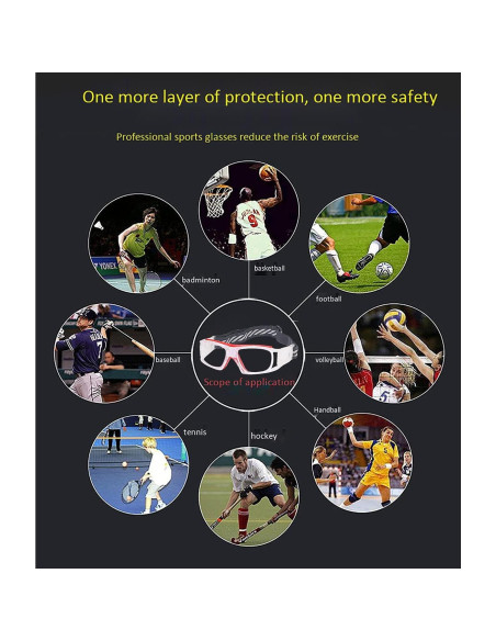 Gafas Deportivas Unisex Antivaho para Baloncesto y Fútbol