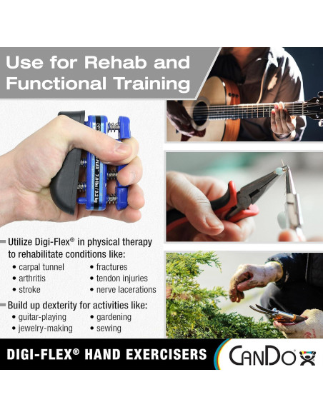 Ejercitador de Mano y Dedos CanDo Digi-Flex Amarillo X-Ligero