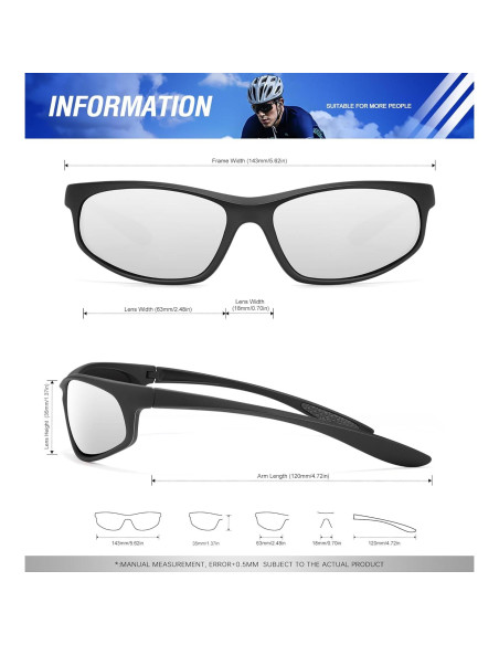 Gafas de Sol KALIYADI Polarizadas para Hombres UV