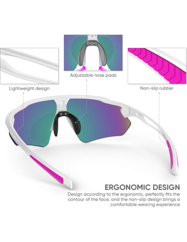 Gafas de Ciclismo Hubo Sports 5 Lentes Intercambiables