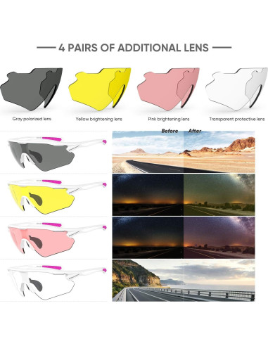 Gafas de Ciclismo Hubo Sports 5 Lentes Intercambiables