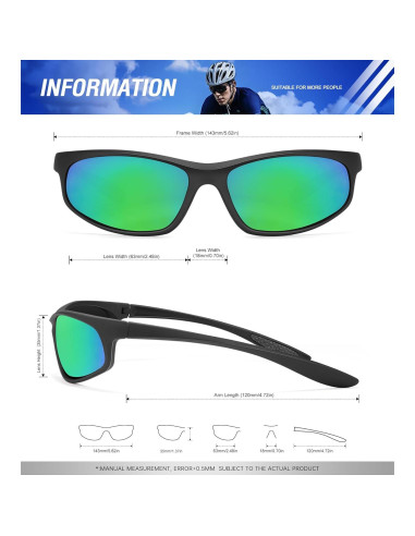 Gafas de Sol KALIYADI Polarizadas para Hombres UV