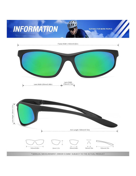 Gafas de Sol KALIYADI Polarizadas para Hombres UV