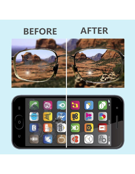 Limpiador de gafas ANEWSIR, Kit portátil, Sin alcohol