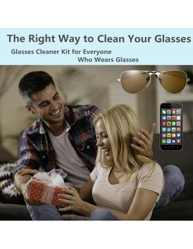 Limpiador de gafas ANEWSIR, Kit portátil, Sin alcohol