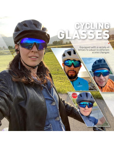 Gafas de Ciclismo KAPVOE 5 Lentes Polarizadas UV400 2
