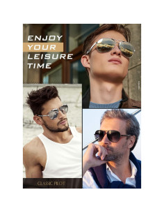 Gafas de Sol GQUEEN Polarizadas UV400 Estilo Militar 2