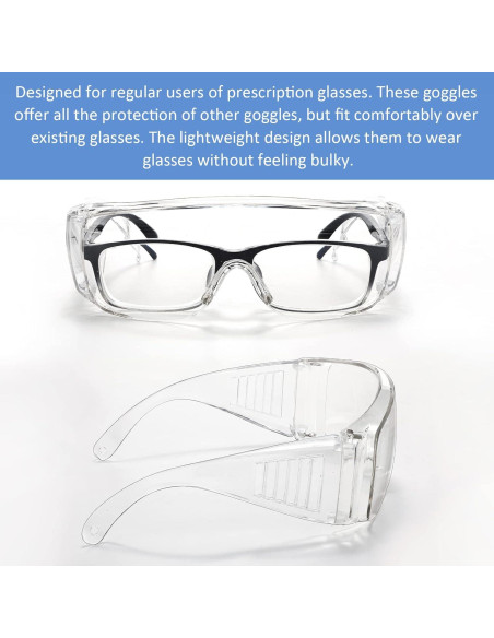 Gafas de Seguridad Queekay 12 Pares Anti Arañazos