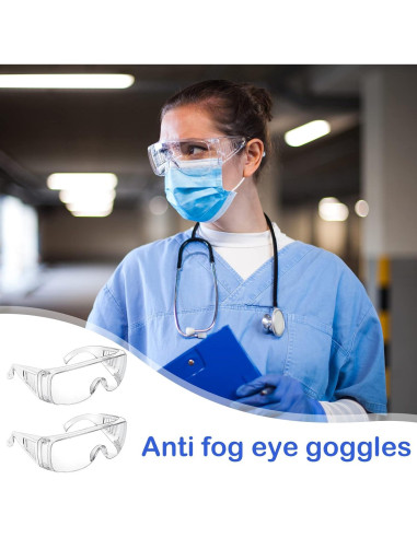 Gafas de Seguridad Queekay 12 Pares Anti Arañazos