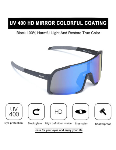 Gafas de béisbol Maivnz 882 UV400 para ciclismo y running
