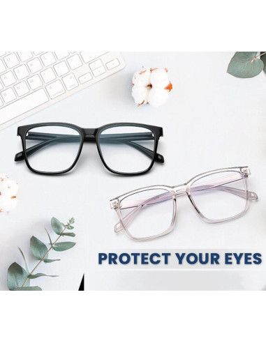 Gafas Anti Luz Azul Cuadradas TEAPLMTT para Hombres y Mujeres