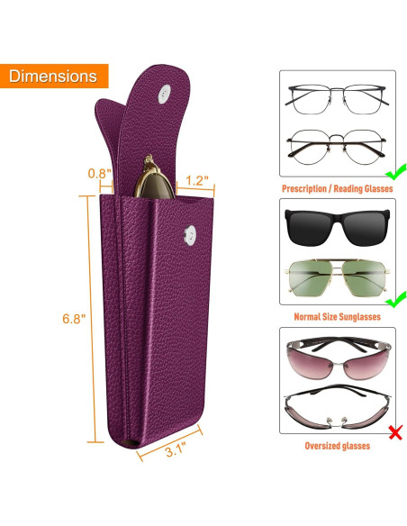 Funda Doble para Gafas Fintie con Gancho y Paños de Limpieza