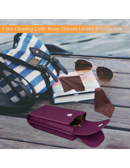 Funda Doble para Gafas Fintie con Gancho y Paños de Limpieza