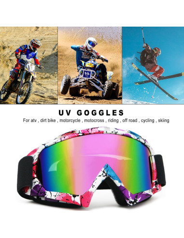 Gafas de Motocicleta Shutuan Rosa UV400 Ajustables