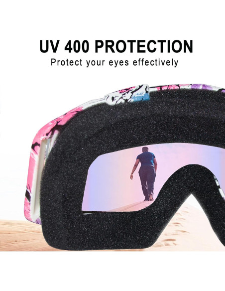 Gafas de Motocicleta Shutuan Rosa UV400 Ajustables