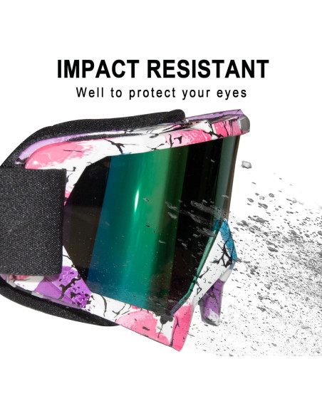 Gafas de Motocicleta Shutuan Rosa UV400 Ajustables